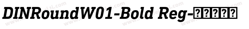 DINRoundW01-Bold Reg字体转换